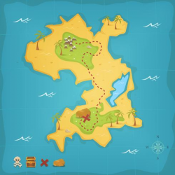 Treasure Island And Pirate Map - Download Free Vectors ...