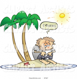 Shaggy Toon Guy Sighing While Stranded On A Deserted Island ...