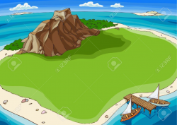 Ocean island clipart - Clip Art Library