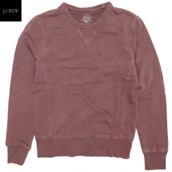 New /J.CREW/Garment-Dyed Sweatshirt/ vintage processing /Vintage Merlot/ J.  Crew