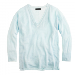 J.Crew: Linen V-neck Sweater In Garment Dye