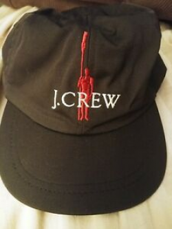 Details about J Crew Black Snapback Adjustable Hat Ball Cap VINTAGE OLD  LOGO Spell Out 90s