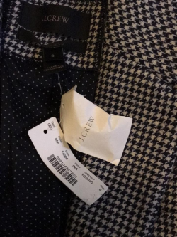 J.Crew New with Tag Champbell In Houndstooth Blue Blazer Size 6 (S) 42% off  retail