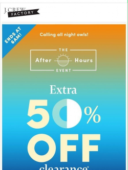 You up? Extra 50% off clearance for late-night shoppers ...