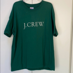 Vintage 90’s J. Crew Logo T-Shirt XL Green Cotton