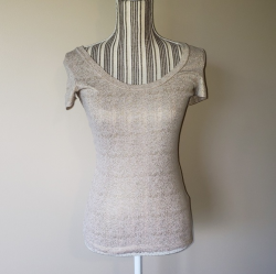 J Crew Gold Shimmer Simple Designer Top