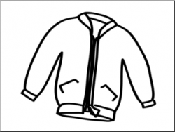 Clip Art: Basic Words: Jacket B&W Unlabeled I abcteach.com ...