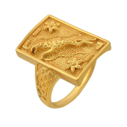RN Brass 24KT Gold Covered Real Square Shape, Gold Look ...