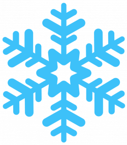 January clipart simple blue snowflake, January simple blue snowflake ...