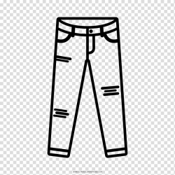 Drawing Jeans Pants Coloring book Sleeve, jeans transparent ...