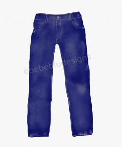 Jean Drawing Blue - Pocket #2087088 - Free Cliparts on ...