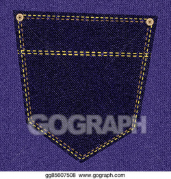 Stock Illustration - Purple jeans pocket. Clipart Drawing ...