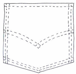 Shirt Pocket Clipart Black And White Jeans pocket clip art ...