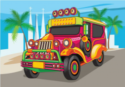 Philippine Jeep vector Illustration or Jeepney - Download Free ...