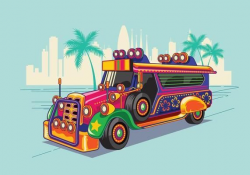 Philippine Jeep vector Illustration or Jeepney | Project: QC Shared ...