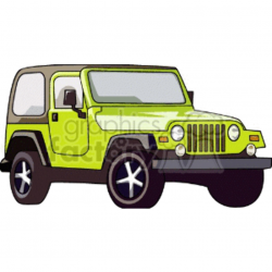 Green jeep wrangler truck clipart. Royalty-free clipart # 172375