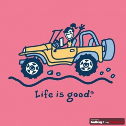 Jeep girl! from Life is Good ..... And she is driving a yellow JEEP ...