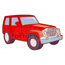 red jeep clipart. Royalty-free clipart # 172599