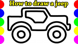 How To Draw A Jeep Car Drawing clipart Easy Step By Step Pictures Images  For Kids !