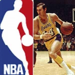 NBA Logo - Jerry West | Basketball teams, College basketball ...
