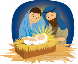 Christian clipart mary joseph and baby jesus in manger 1 jpg - Clipartix