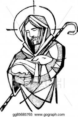 Vector Clipart - Jesus good shepherd. Vector Illustration gg85685765 ...
