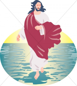 Walking on Water | Jesus Clipart