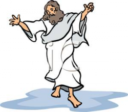Jesus Walking on Water - Clipart
