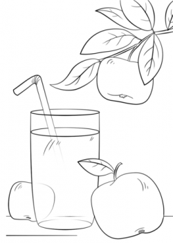 Apple Juice coloring page | Free Printable Coloring Pages