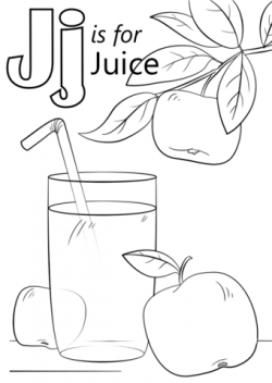 Letter J is for Juice coloring page | Free Printable ...