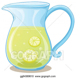 Vector Illustration - A pitcher of lemon juice. EPS Clipart ...