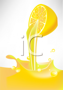 iCLIPART - Clip art illustration of fresh lemon juice ...