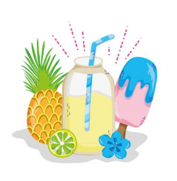 Delicious summer juice cartoon - Download Free Vectors ...