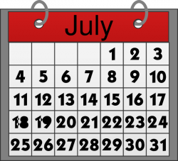 July Calendar Clip Art at Clker.com - vector clip art online ...