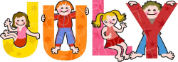 July Kids - Months of the Year Text Clip Art – Prawny Clipart ...
