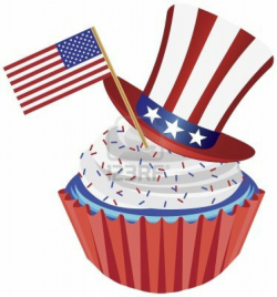 Stock Vector | 4TH OF JULY | Cupcake clipart, Birthday cake clip art ...