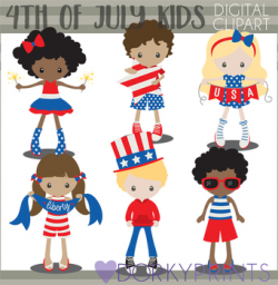 4th of July Kids Clipart