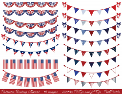 Patriotic Bunting Clipart Clip Art, Fourth of July Flag Clipart Clip ...