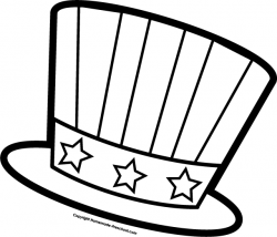 July fourth hat coloring page for preschool | Fun and Free July 4th ...