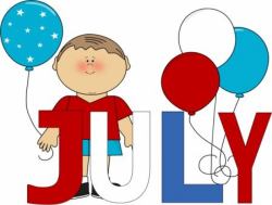 Red white and blue july months pinterest clip art calendar intended ...