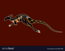 Kangaroo aboriginal art style