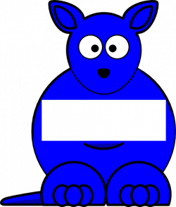 Blue Sightword Kangaroo Clip Art at Clker.com - vector clip ...