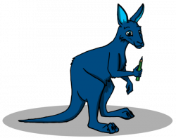 Kangaroo Clipart blue 2 - 600 X 473 Free Clip Art stock ...