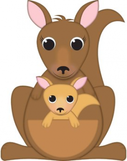 Kangaroo clip art and joey clipart by dancing crayon designs ...