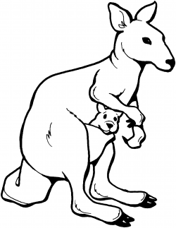 Kangaroo clipart black and white free images 2 - WikiClipArt