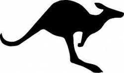Image result for kangaroo silhouette clipart black and white ...