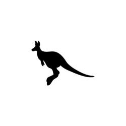 Free Kangaroo Clip Art Image - Hopping Kangaroo Silhouette ...