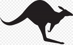 Kangaroo Cartoon clipart - Kangaroo, Silhouette, Black ...