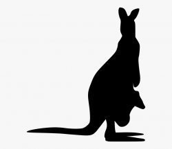 Shadow Clipart Kangaroo - Silhouette Australia Animals ...