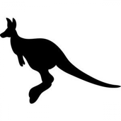 Free Kangaroo Clip Art Image - Hopping Kangaroo Silhouette ...
